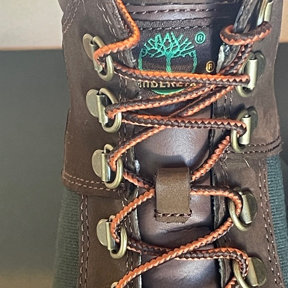 NIB TIMBERLAND FIELD LACE UP NUBUCK MENS/BOYS BOOTS SIZE 6 BROWN - Picture 10 of 17